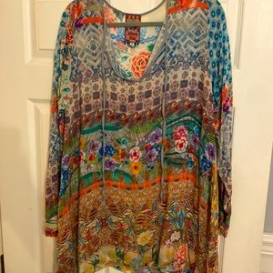 Johnny Was tunic top with v-neck